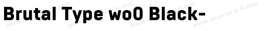Brutal Type wo0 Black字体转换